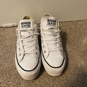 White platform converse